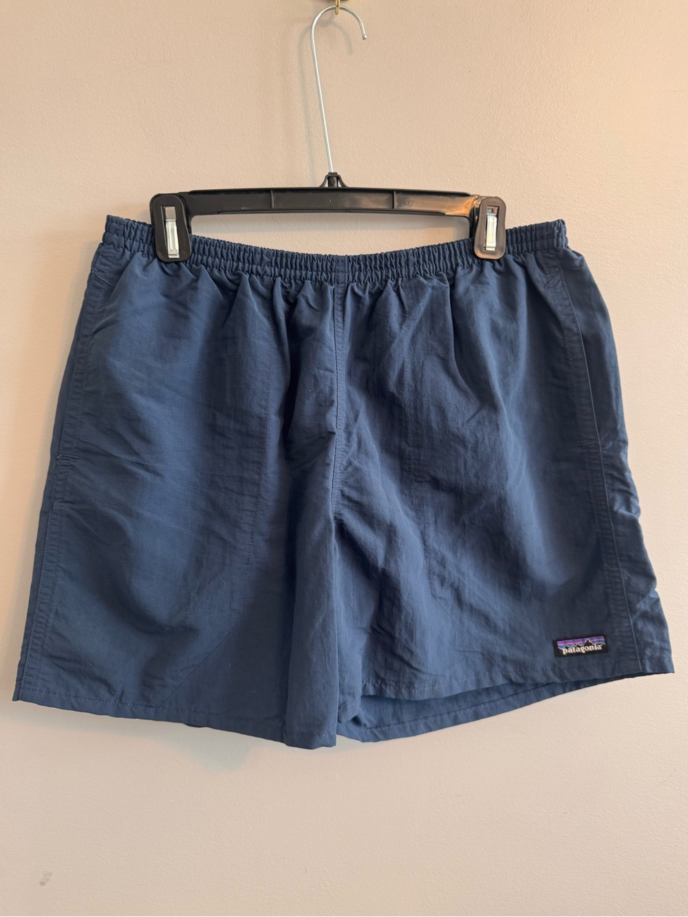 Patagonia Shells Shorts Men’s Large Navy Blue NetPlus Lined Swim Trunks